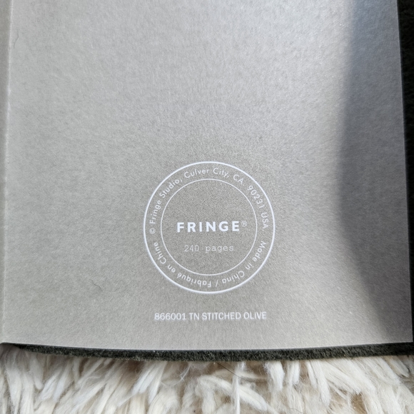 Fringe Studio Notebook 240 Dotted Pages Olive 6.5x4.5" Vegan Leather - Picture 5 of 9